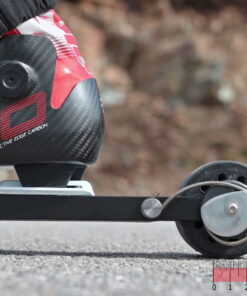 Quego's unique back slide system for rollerskis