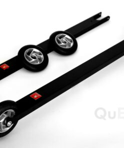 Rollerski with skate wheel for wet road